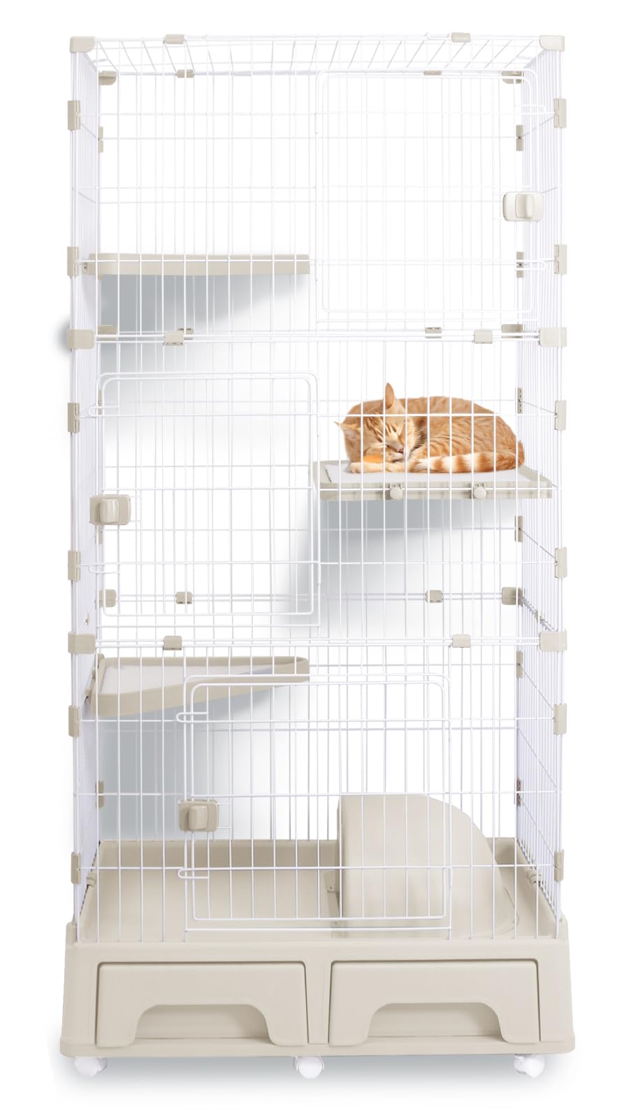 猫キャットケージ3段 キャスター+トイレ付き +ボウル2個+ウォーターディッシュ Amazon.co.jp: Lifemasters キャットケージ 2段 3段トイレ付き 猫