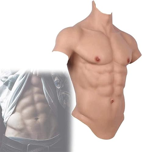 Amazon Co Jp 偽の男性の胸のシリコーン筋肉 シリコーンの偽の筋肉 人工胸 胸 腹部 および人工シミュレーション筋肉のロールプレイング L ホーム キッチン