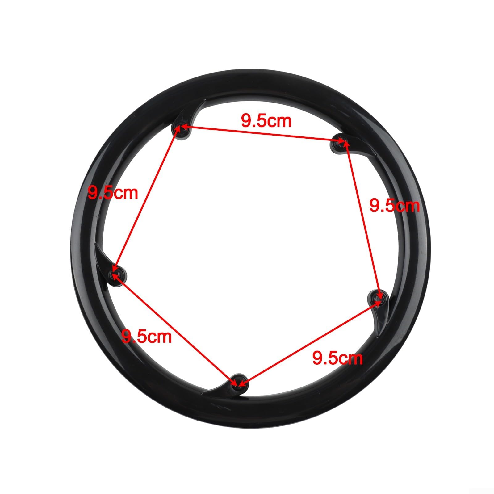 Protezione per corona della bicicletta, per guarnitura 46T-48T 4/5 fori, protezione per catena della bici da olio e danni, copertura in plastica, per mountain folding e city (48T)
