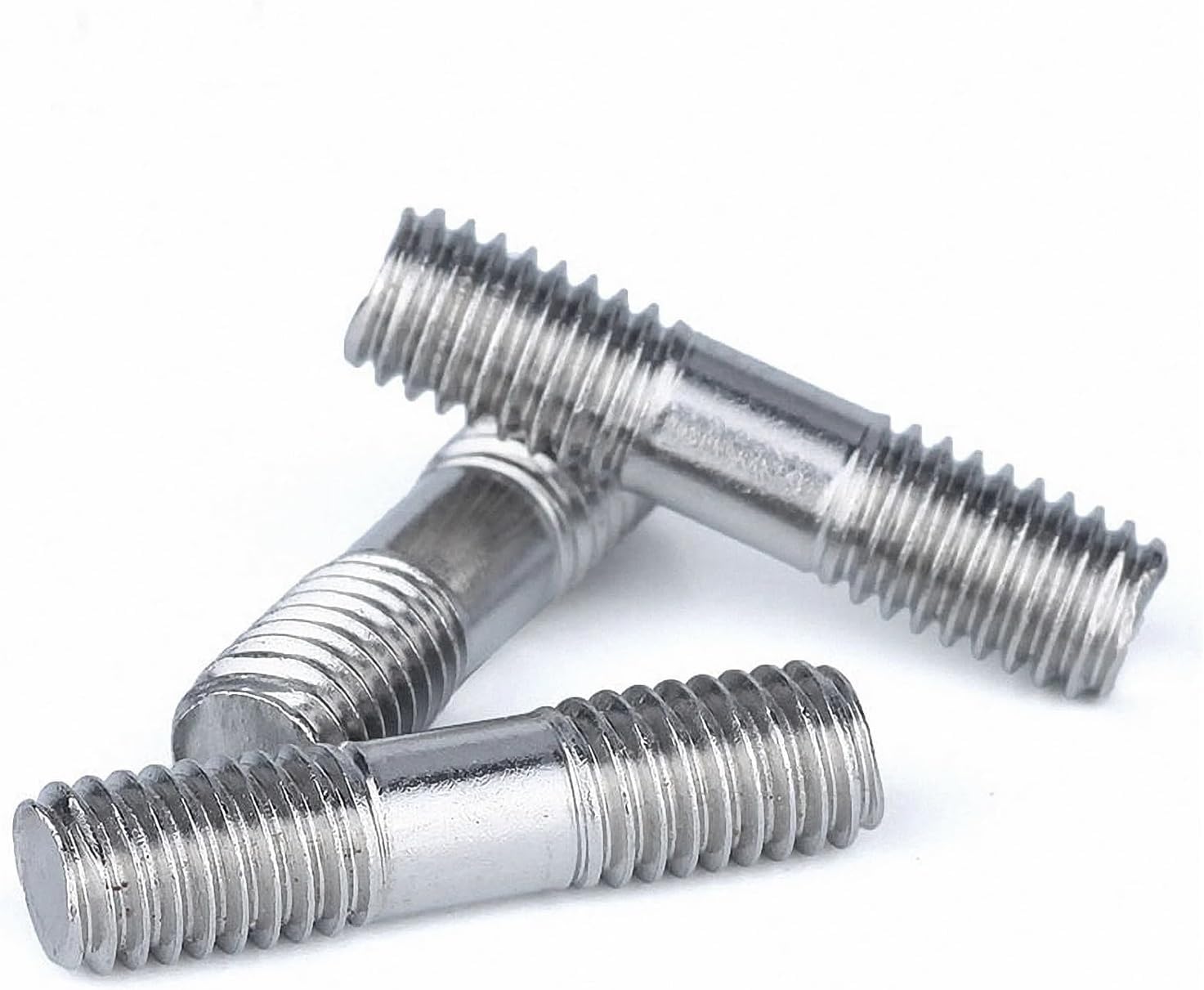 Śruby dwustronne ze stali nierdzewnej 316 | Srebrne mocowanie przemysłowe M6-M12 40-150mm(Silver M8 (1pcs),70mm)