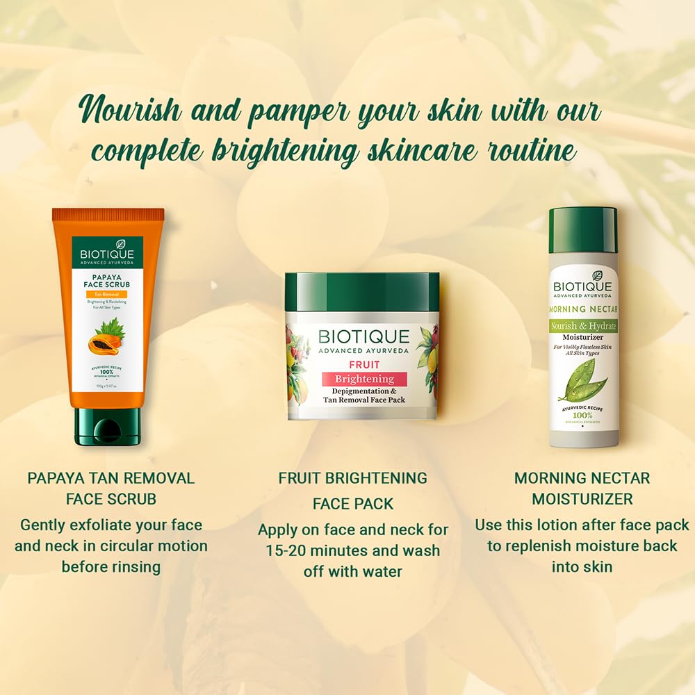 Biotique Papaya Tan Removal Brightening & Revitalizing Face Scrub 150g - Image 8 thumbnail