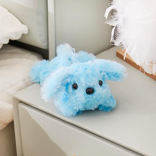 Miniatura 7 de WEWILL Cachorro azul iluminado de 10 pulgadas con luz LED con luz nocturna colorida, juguete de peluche suave, regalo para niños en Navidad y