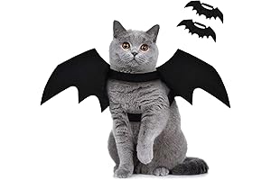 2 Pack Halloween Cat Costume Bat Wings for Cats