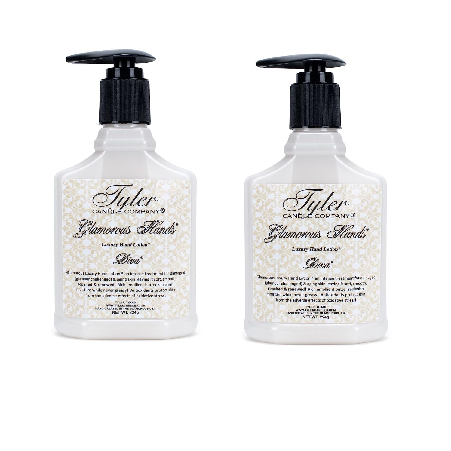 Tyler Luxury Hand Lotion 8 Oz, Diva 2 set (8 Ounce 2 set)