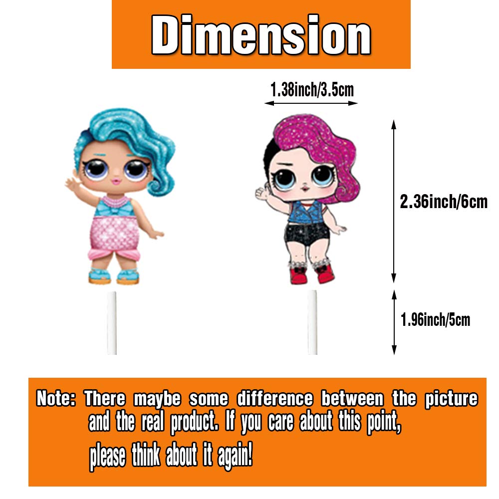 Buy LOL Cake Toppers LOL Cupcake Toppers 50pcs, LOL Happy Birthday