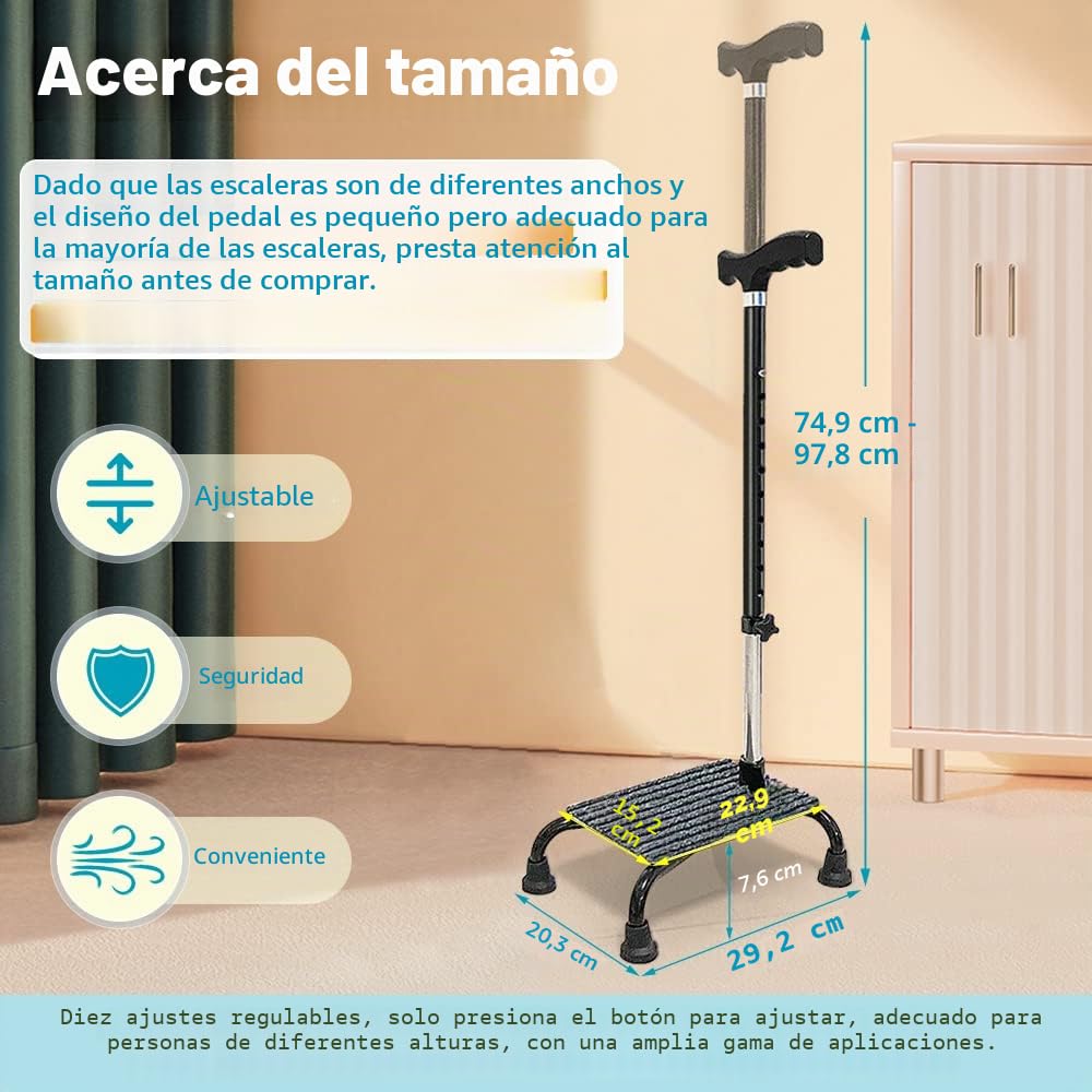 Bastones Para Escaleras Para Mayores, Bastones De Paseo De Medio Paseo, Dispositivos Para Escaleras Para Mayores, Ayuda Para Estar De Pie