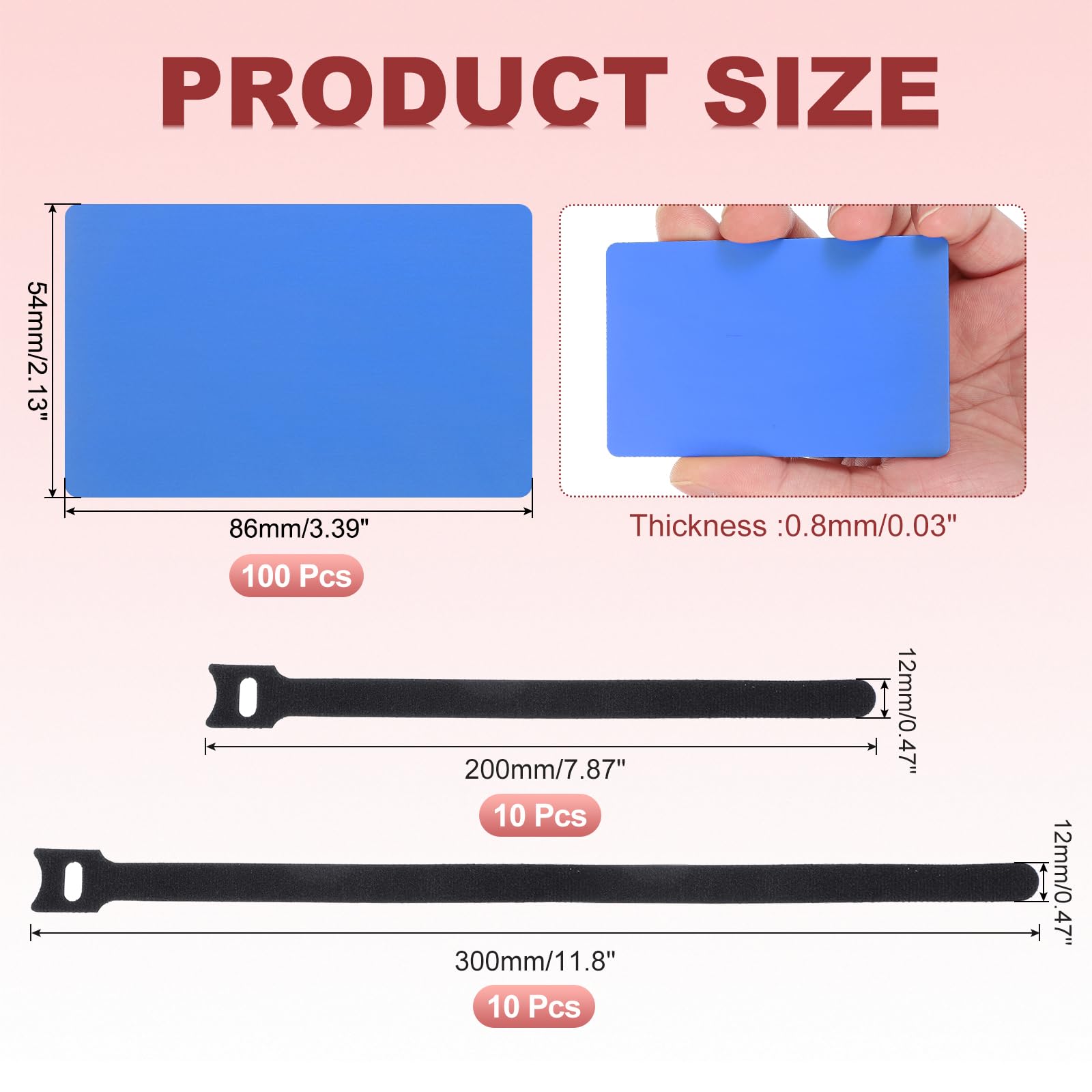 QUARKZMAN Biglietto Da Visita In Metallo 0.8mm 3.39 x 2.13 Pollici Spessi Grezzi In Alluminio Per Incisione Biglietti Per Ufficio Carte Regalo Fai Da Te Blu Scuro 100 Pz