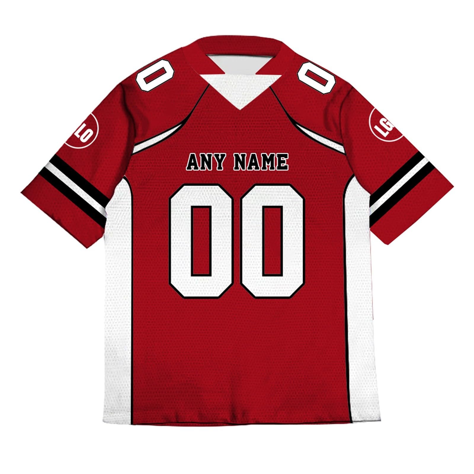 Magliette Personalizzate Maglie da Football Americano Magliette Sportive Unisex ad Asciugatura Rapida, Adatte per allenamenti e Partite Stampa Personalizzata di Nome e Numero
