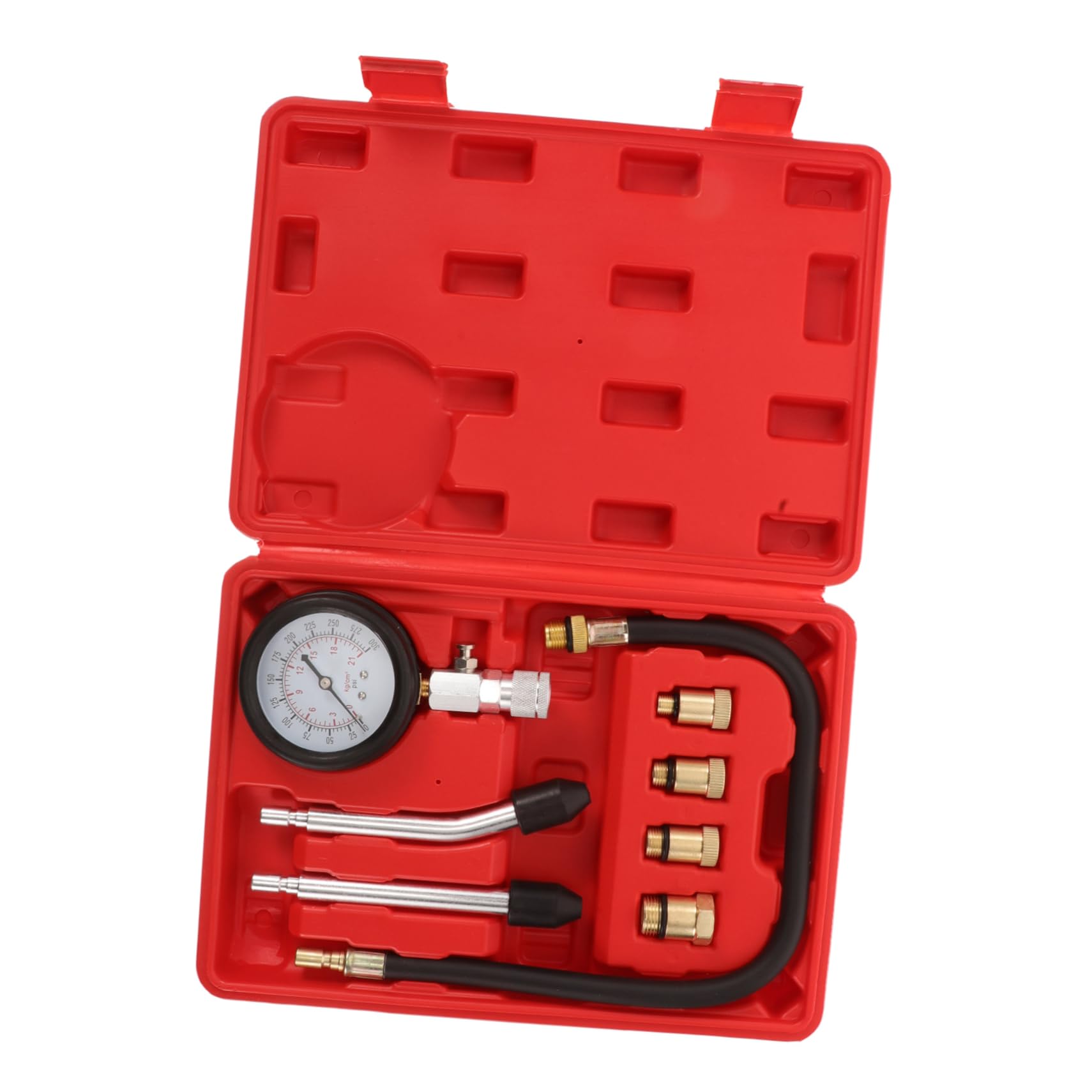 STOBAZA Precision Engine Compression Gauge Automotive Motorcycle Kit Compact Pressure Measurement Tool