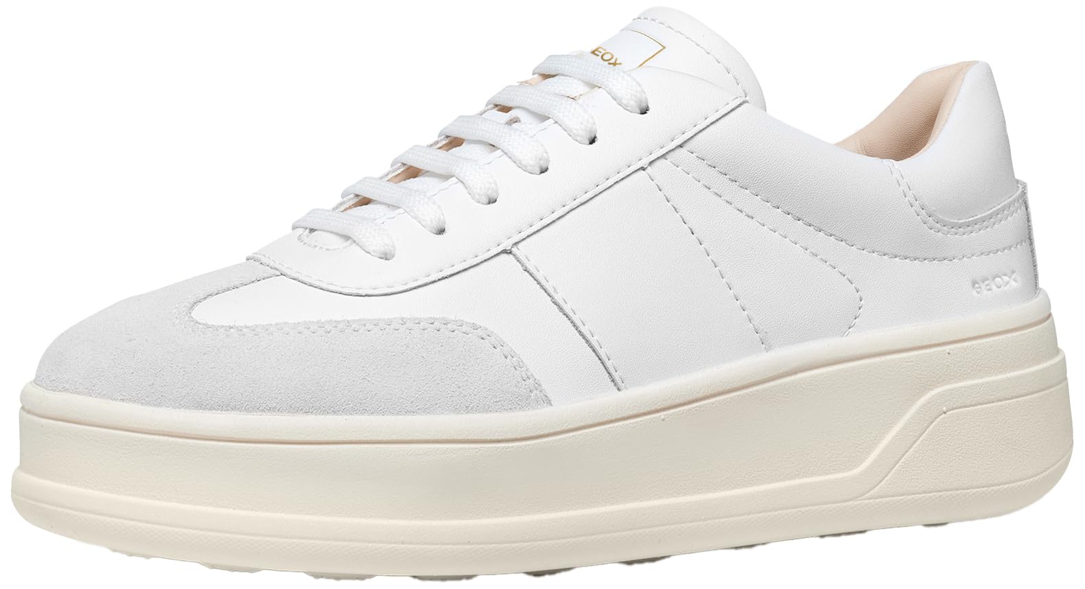 Geox Women's D SPHERICA ECUB-2 A Trainers, White/Off White, 37 EU