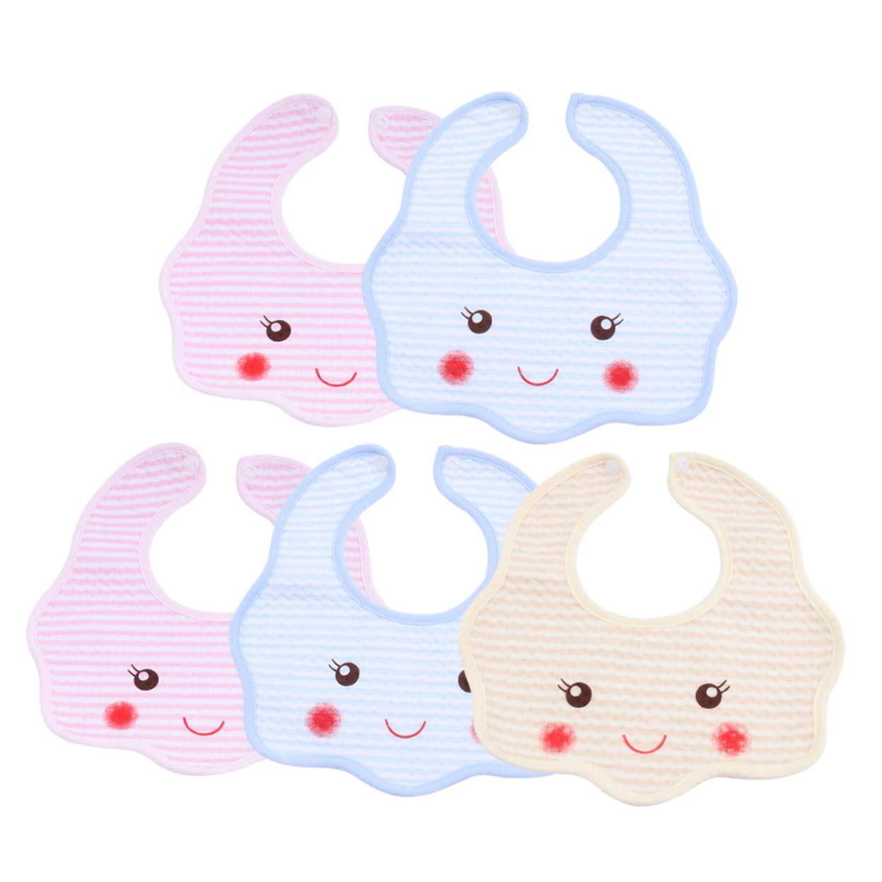 TOYANDONA 15piezas Baberos Impermeables De Algodón Para Bebés De Diseño Cartoon Ajustables y Reutilizables Toallas De Saliva Para Alimentación y Mezcla De