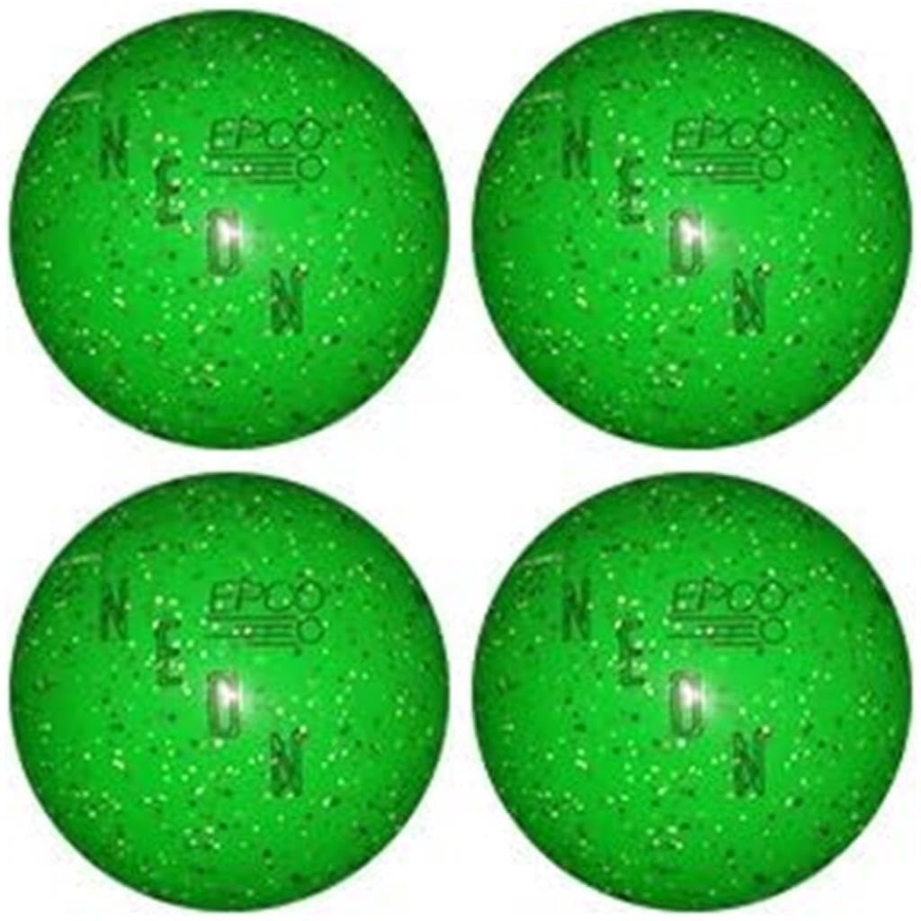 Bowlerstore Products EPCO Candlepin Bowling Balls - Neon Speckled - Green (4 1/2 inch- 2lbs. 6oz.) 4 Balls