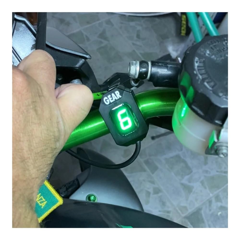 Indicatore di Marcia Digitale per Moto ER6N ER-6N ER-6F ER6F per Versys 650 KLE650 per 250R 300 400 400R Indicatore di Marcia per Moto (Staffa Rossa)