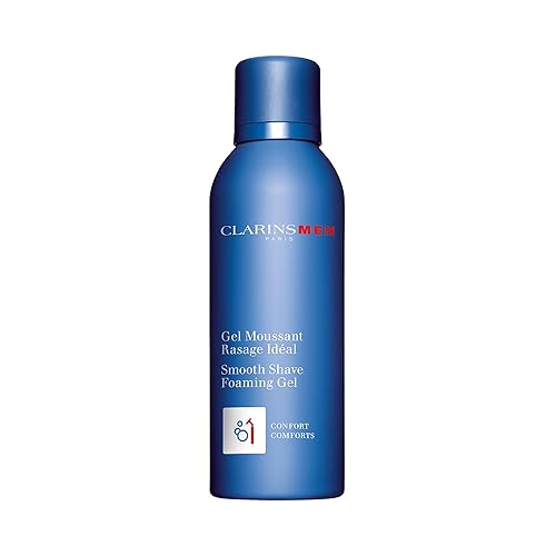 CLARINS MEN Smooth Shave Foam Gel Gel de afeitado hidratante para hombres Alivia y suaviza Energiza la piel Acondiciona el pelo de la barba