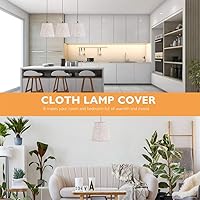 Vista 4 de Pantalla de lámpara de mesa, pantalla de araña, pantallas de tela con clip en pantallas de luz, cubierta de lámpara, pantalla de tambor, cubierta