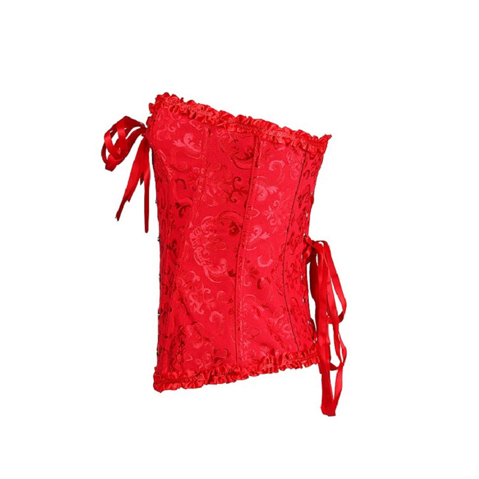 Sexy outfit Damski gorset w dużych rozmiarach Stylowy, kwiatowy, żakardowy gorset gorsetowy Sznurowany gorset modelujący biust