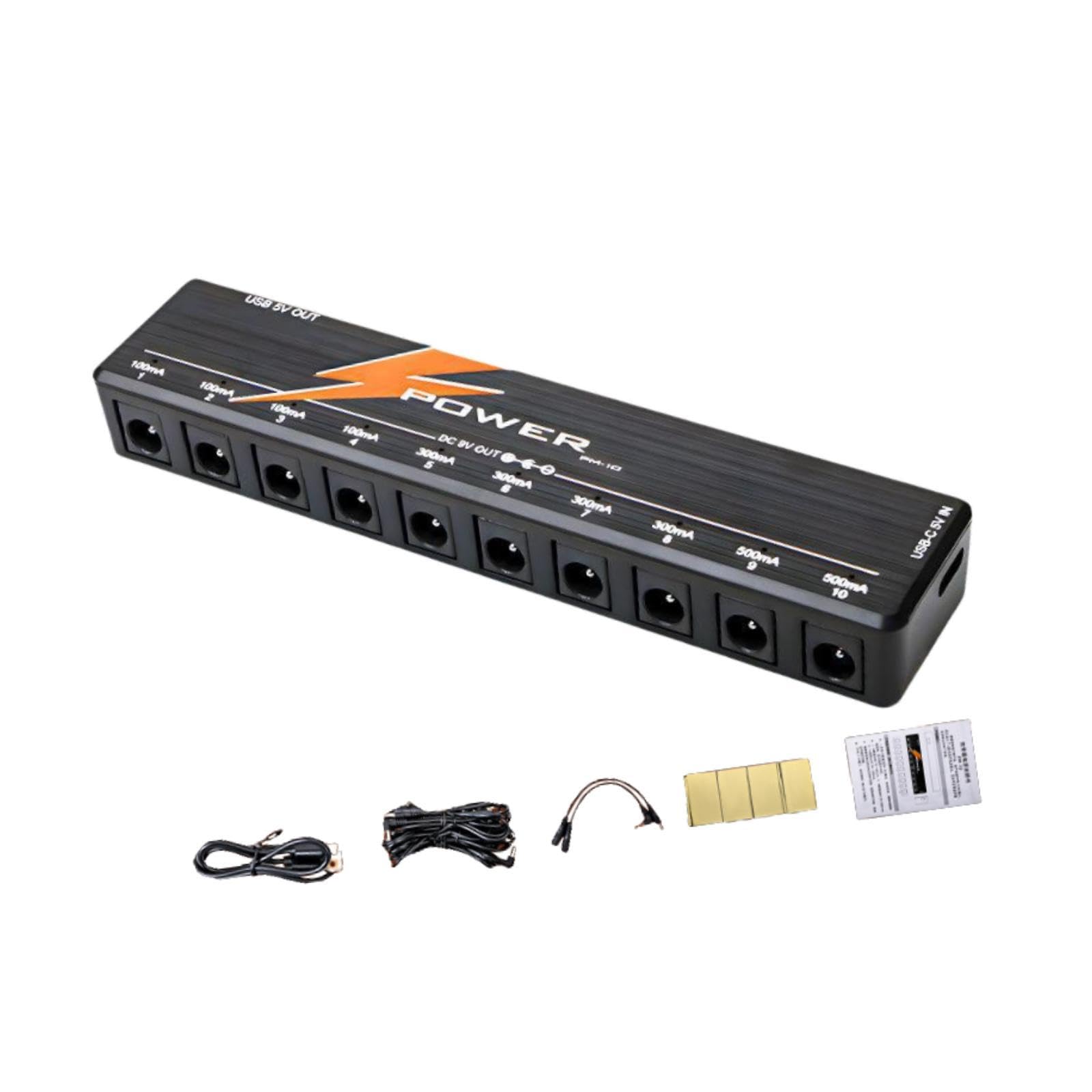 MagiDeal Alimentatore per pedali per chitarra, protezione da cortocircuito per pedali effetto 9V/12V/18V per musicisti professionisti, Nero