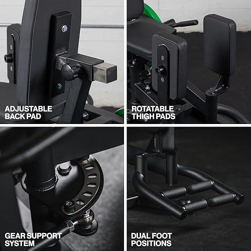 Miniatura 4 de Titan Fitness Máquina de ejercicios de abductor y aductor de cadera con carga en placa, clasificada 250 libras, máquina estabilizadora combinada de