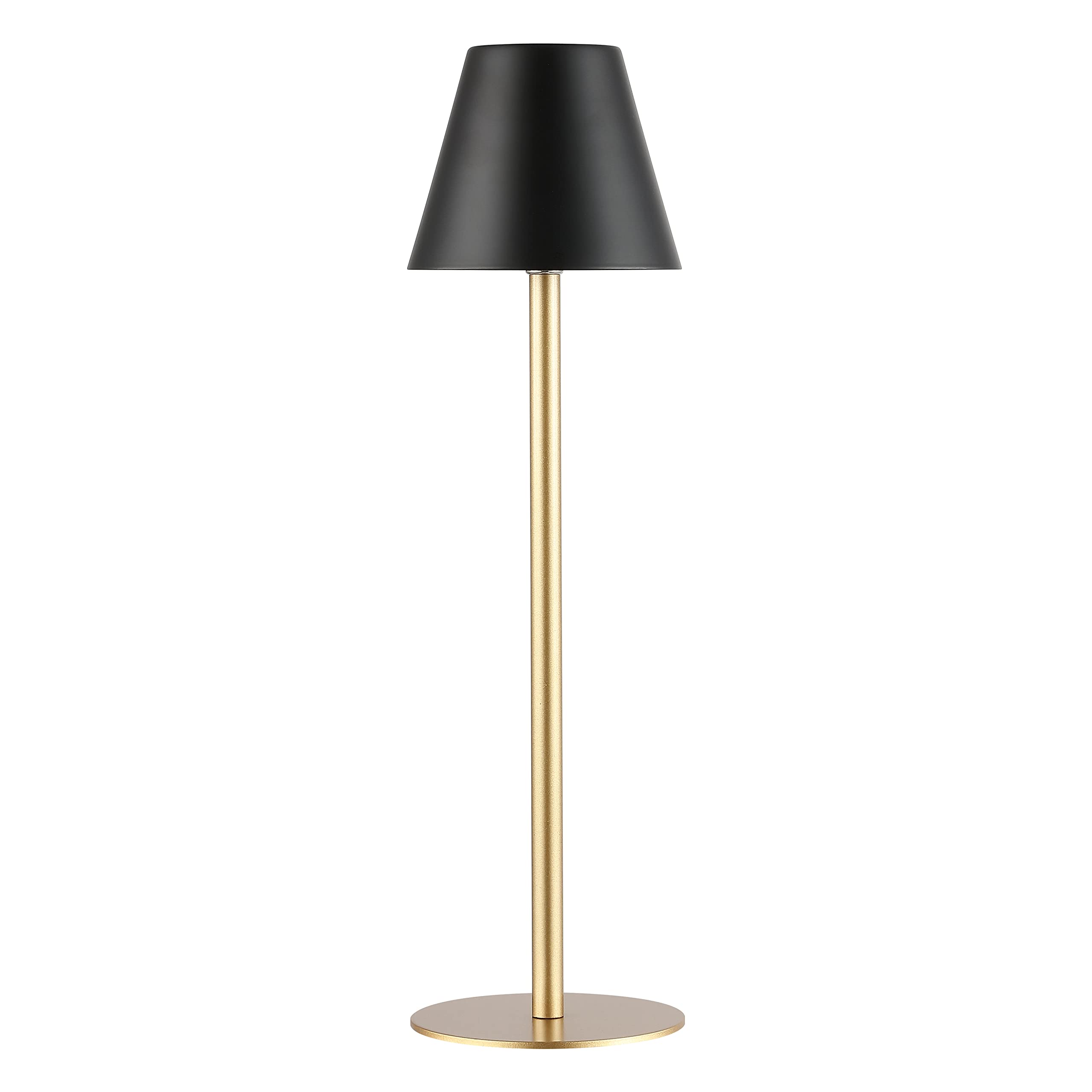 LEDLUX Cordless LED Table Lamp 5000mAh, Rechargeable Desk Lamp, Wireless Small Night Light, Metal Modern Desk Light, Stepless Dimming, for Bedroom/Coffee Table/Restaurant/Garden(Black&Gold,1 Pack)