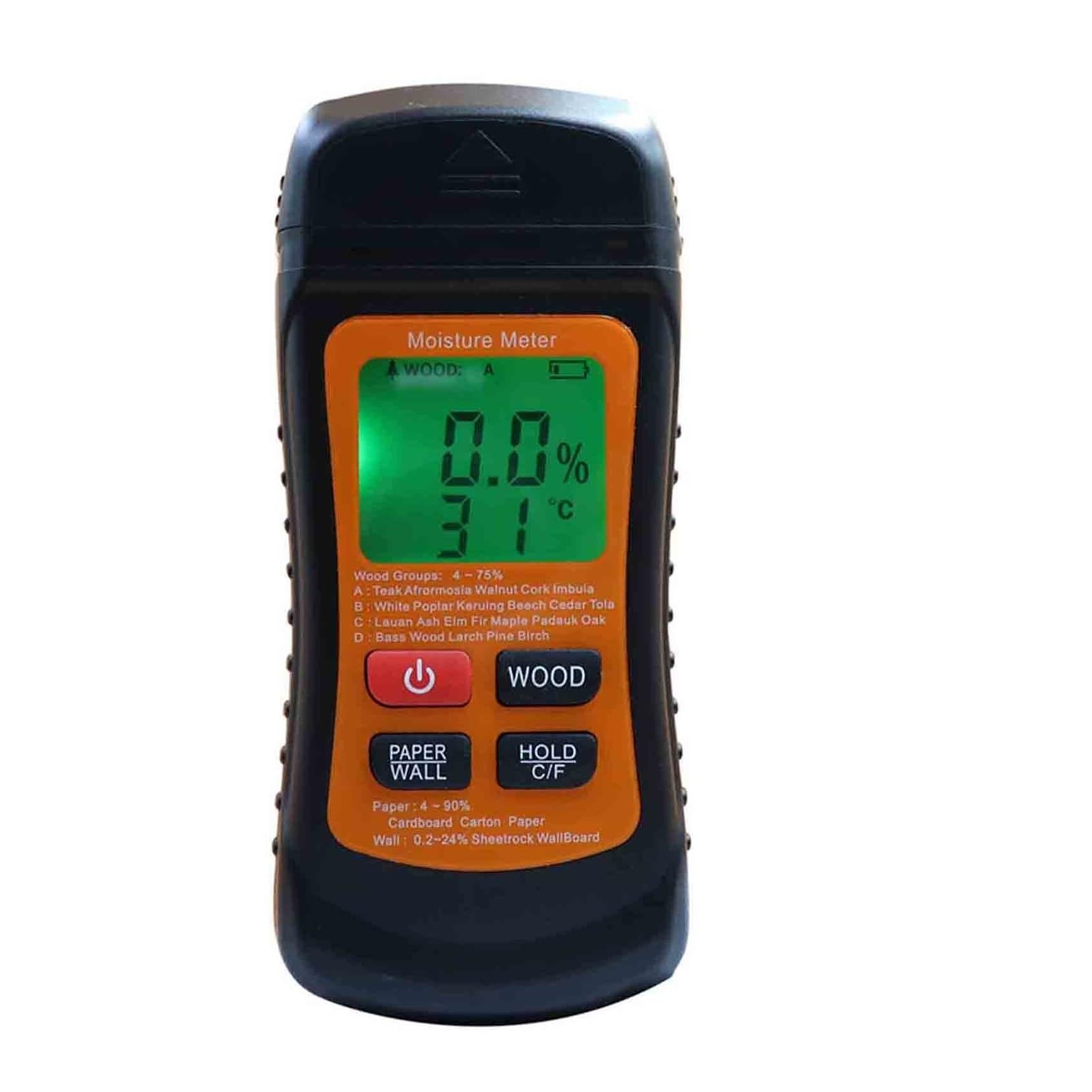 Mnmioio Type4 Digital Moisture Tester, Wood Moisture Meter Lcd Digital Damp Tester With Green Backlight Water Leak Detector(Type4)