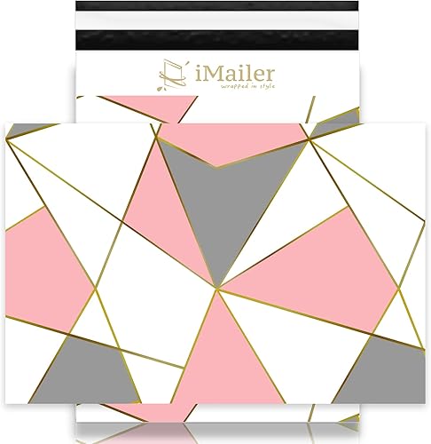 100 sobres de polietileno de 12 x 15.5 pulgadas, sobres de impresión triangular, paquete de correo para ropa, sellado propio