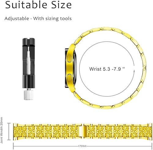 Miniatura 3 de Mosonio Compatible con Samsung Galaxy Watch FE 2024 de 1.575 pulgadasGalaxy Watch 5 Band de 1.575 pulgadas, 1.732 pulgadas, Galaxy Watch 4 Band de