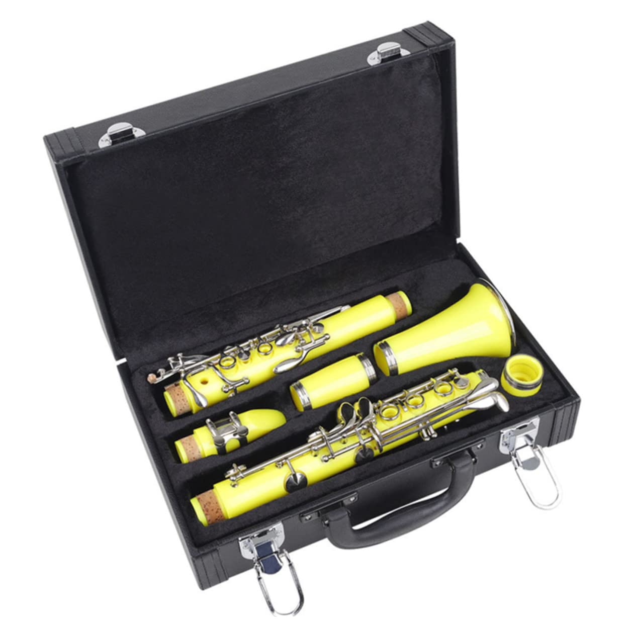 Vaguelly Box Black Shockproof Clarinet Carrying Box Durable Hard Case for Instrument Storage Stylish Design for and Protection Clarinet Accessory for Musicians
