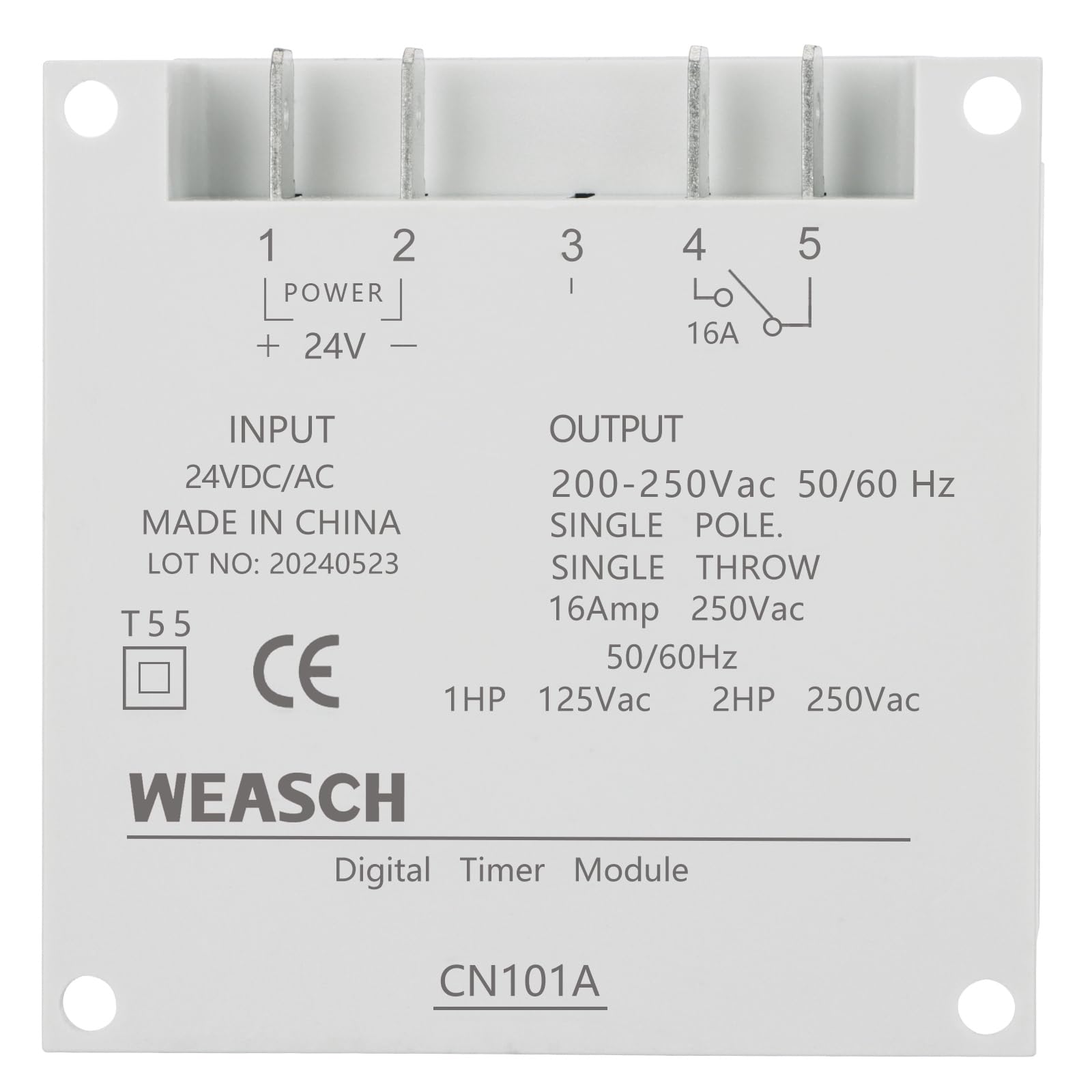 4 interruptores temporizadores, CN101A, CC/CA 24 V 16 A, temporizador programable de alimentación LCD digital, interruptor de relé de tiempo, soporta 28 horas programadas diarias o semanales (4