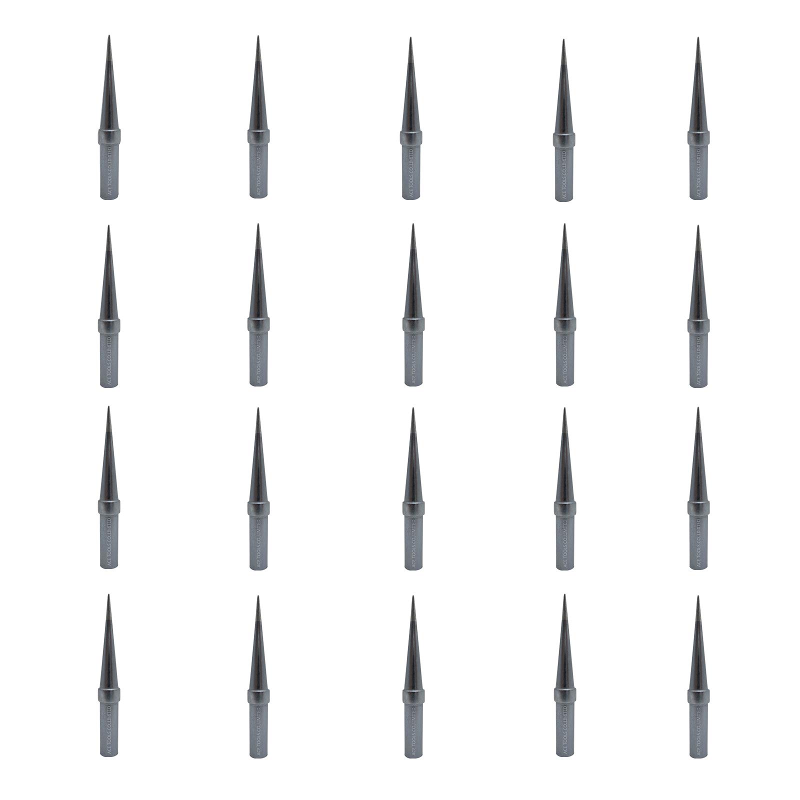 ETS Sharp Long Conical Round Fine Needle Soldering Tip 0.0015" / 0.04mm for WESD50 WES50 WESD51 WES51 PES50 LR20 PES51 LR21 WE1010EU WE1010 ACE Brand Solder Iron Tips (20)