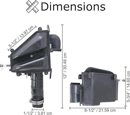 Miniatura 5 de AlveyTech Caja de filtro de aire para Kandi Go Karts de 150 cc y karts hechos en China (martillo y TaoTao) - Ensamblaje de caja de plástico ligero -