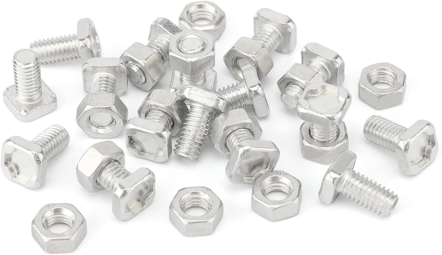 MacGreen® Edelstahl GewächshausSchrauben M6 x 25 mit Muttern (40 Stück