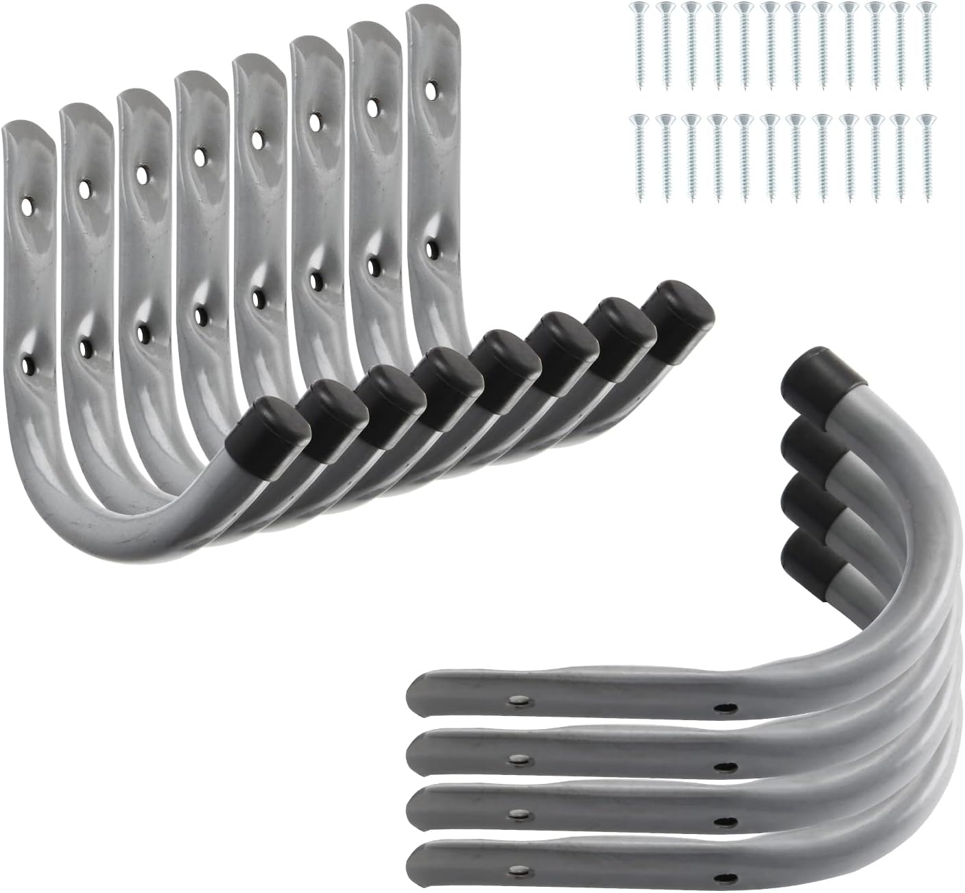 Storage Hooks J Utility Hooks Steel Garage Hook Grey 12Pack