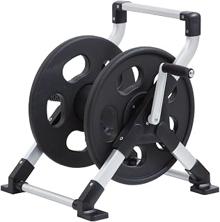Liberty Garden 306 Explorer Hose Reel - Rust-Free Anodized Aluminum, 150ft 5/8" Capacity, Floor/Wall Mount, Lightweight Storage