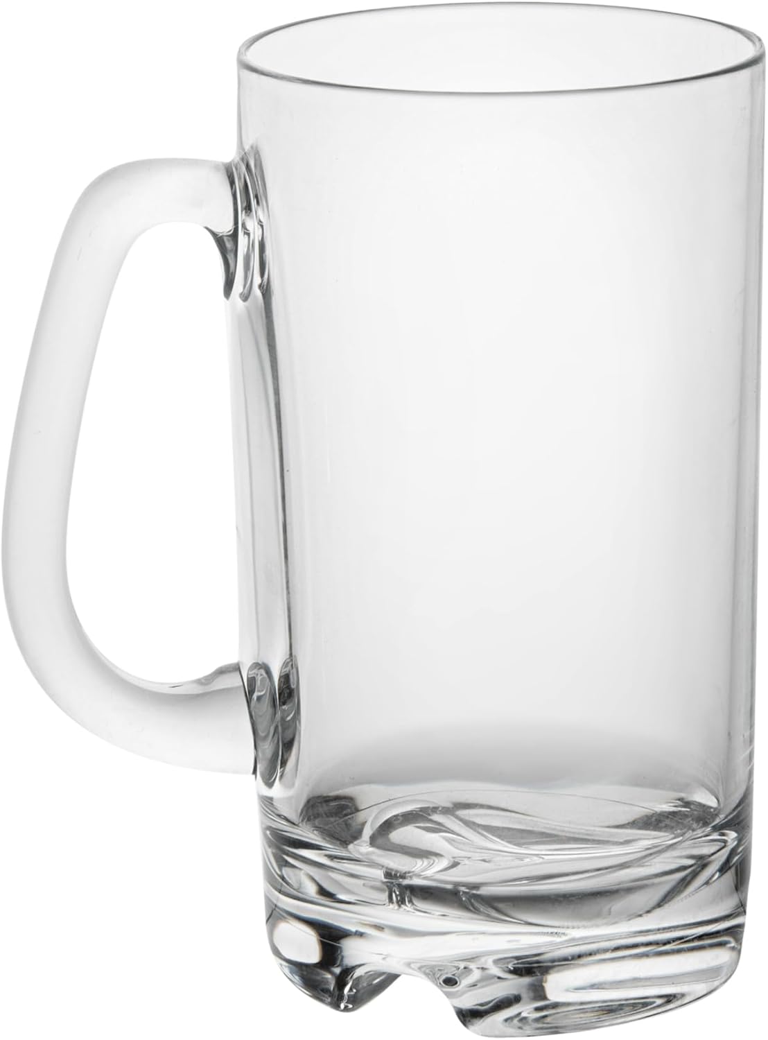 Restaurantware Bev Tek 18 Ounce Beer Mugs, 48 Beer Glass With Handle - Dishwashable, Clear Polycarbonate Beer Mugs, Shatterproof, For All Kinds Of Beverages