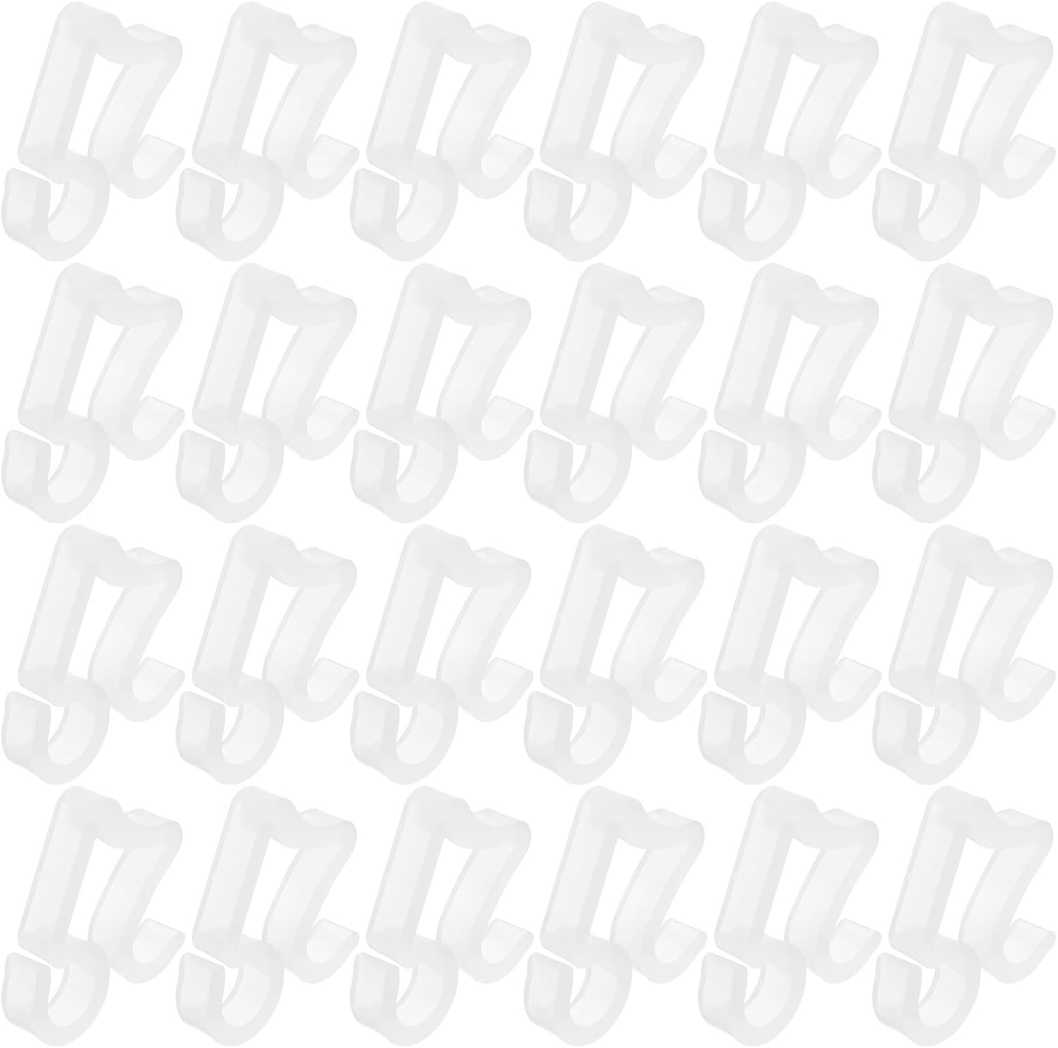 50pcs Christmas Light Clips for Outdoor String Lights with Strong Grip Plastic Gutter Hangers Multifunctional Design for Patio Parties and Fence Holiday Decorations