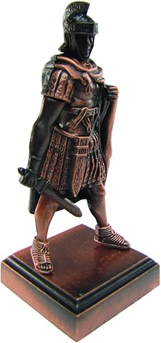 Gladiador romano de metal de bronce con réplica de máscara de guerrero sacapuntas fundido a presión