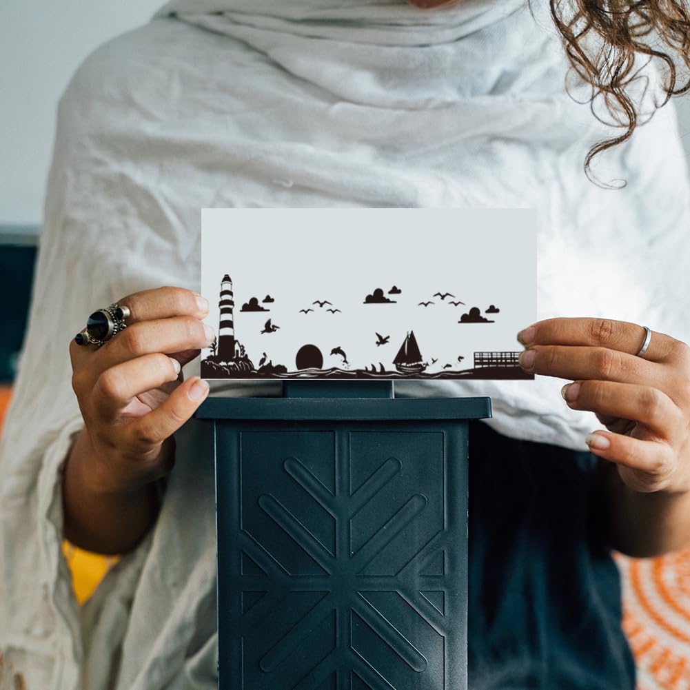 GLOBLELAND Lot De 9 Tampons Transparents En Silicone Pour La Plage, Les Voyages, Les Vacances, Les Pilotes, Les Animaux Marins - Pour Scrapbooking, Fabrication De Cartes, Décoration D'album Photo