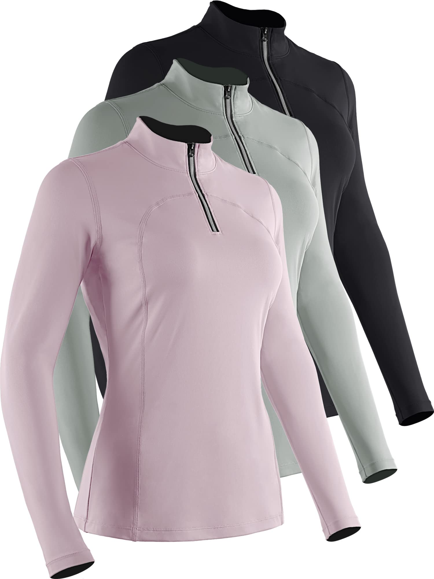 CADMUS Women's Compression Long Sleeve Shirts for Hiking Running Dry Fit Tights