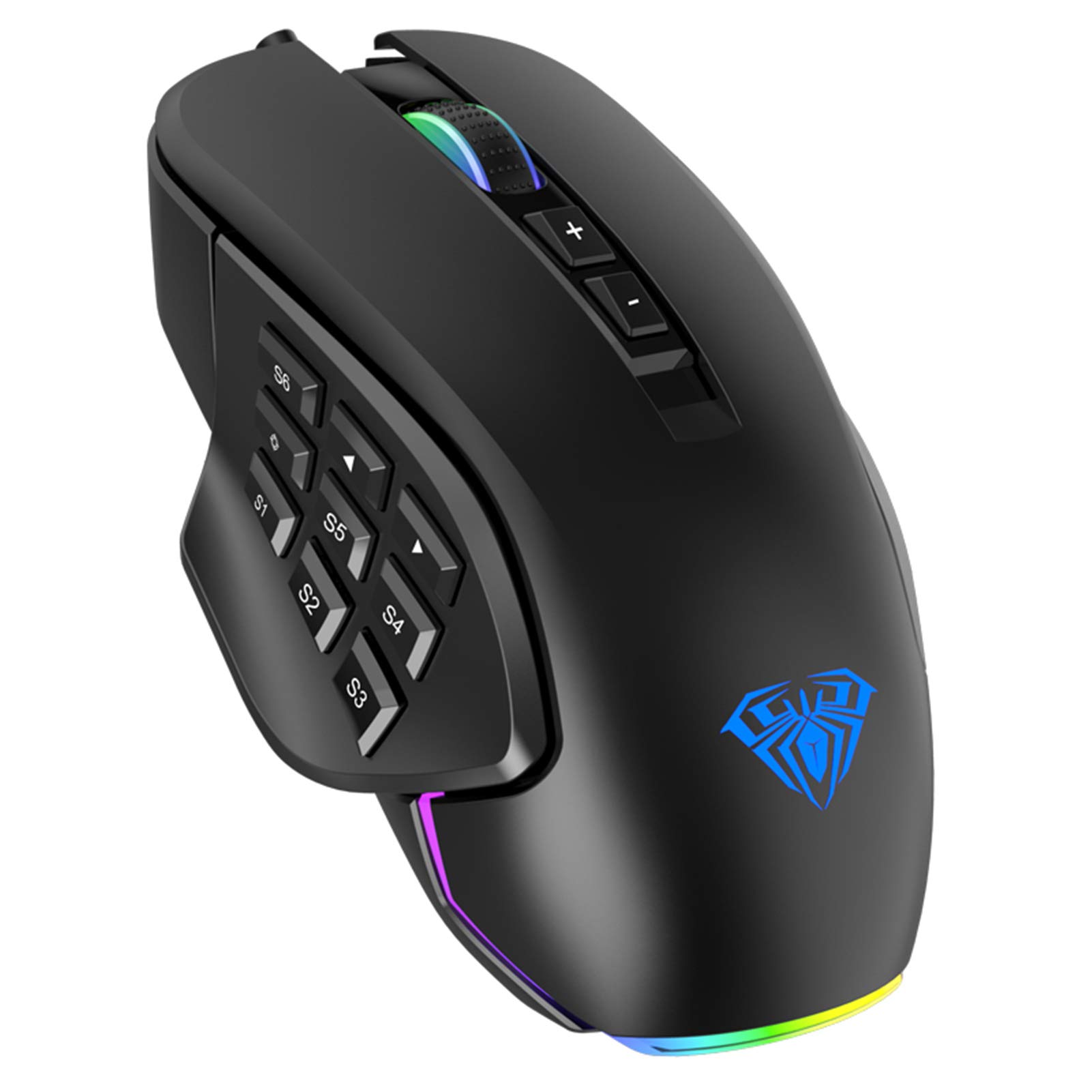 Buy AULA H510 MMO Gaming Mouse, with Backlit RGB LED, 14 Buttons