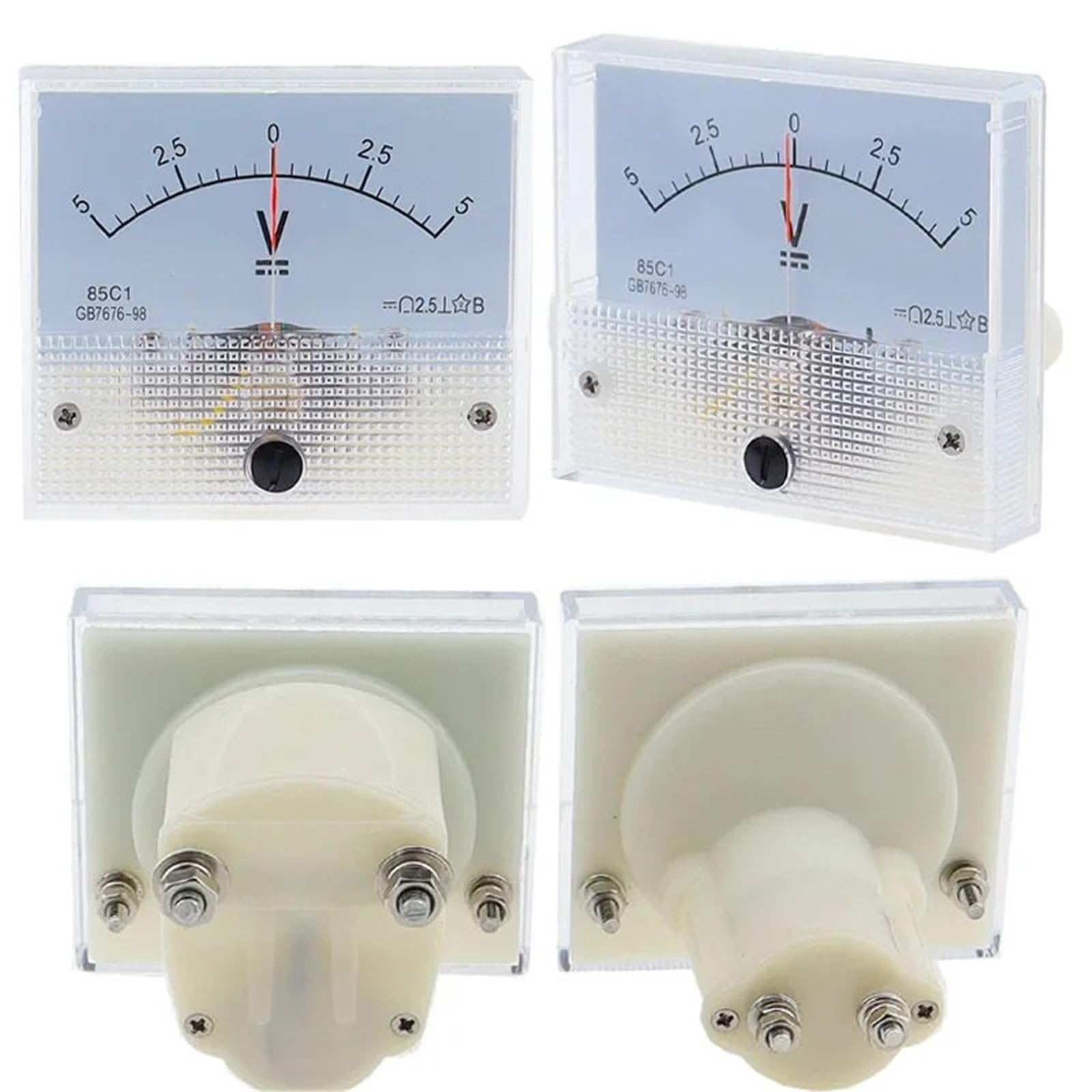 Voltmètre bidirectionnel 85C1-V aiguille tension continue CC 200V-0-200V
