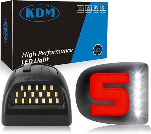 Miniatura 7 de KDM Luces LED de matrícula compatibles con Chevy Silverado GMC Sierra 1500 2500HD 3500HD 3500HD Colorado Canyon 2014-2023 para camioneta, lámpara de