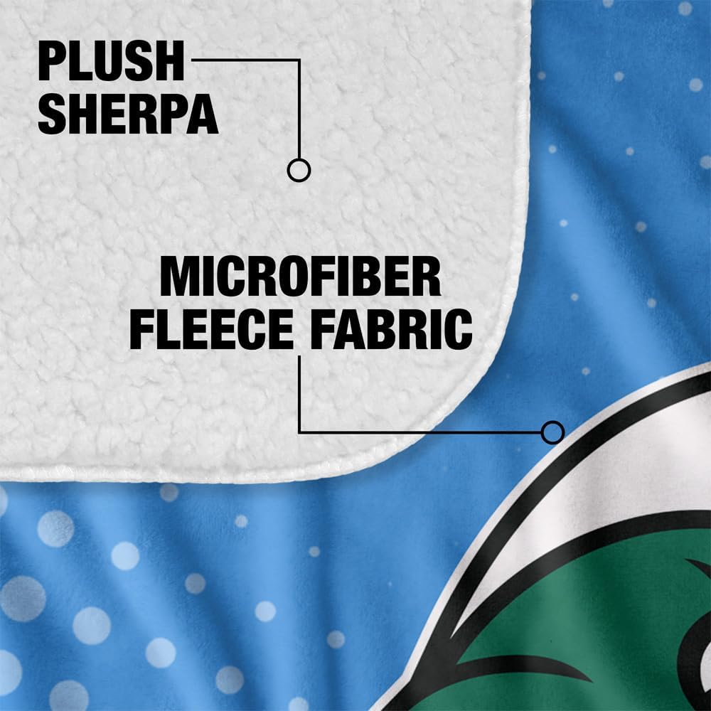 LOGOVISION Official Collegiate Logo Dots Collection Silky Touch Sherpa Back Super Soft Throw Blanket Collection