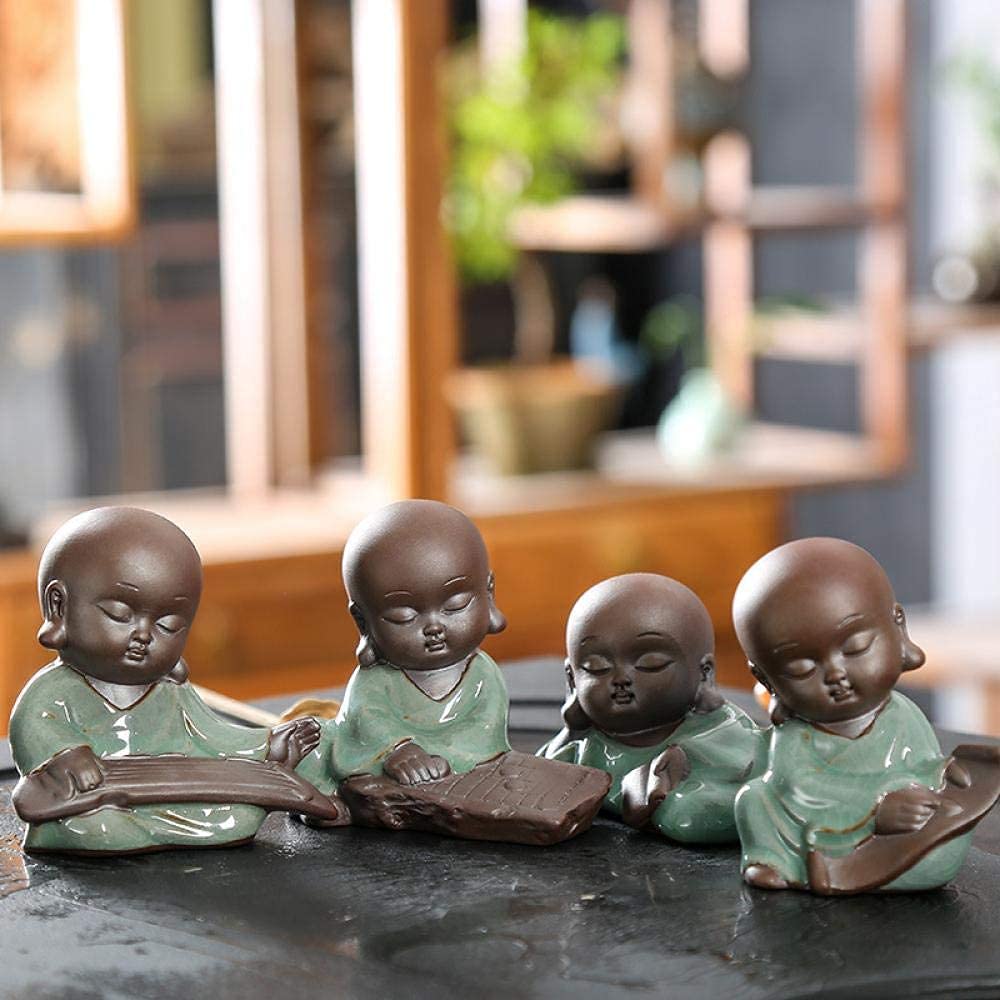 Dekoracja domu Statua do biura, ogrodu, pokoju rodzinnego, abstrakcyjne ozdoby, figurki, prezenty artystyczne, posągi i rzeźby, dekoracja zewnętrzna do ogrodu, 4 szt. Dekoracje domu, szczęśliwe małe o