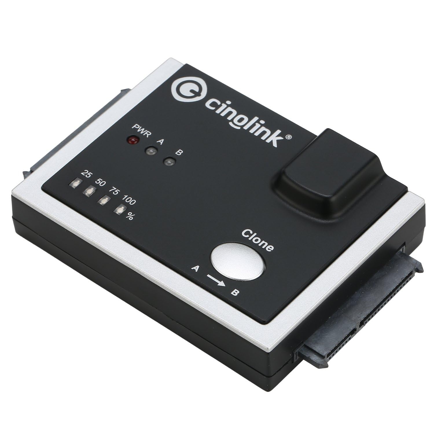 Cinolink USB 3.0 to Dual-SATA USB 3.0 Hard Drive Converter Adapter with Duplicator Dual-Bay Offline Clone Function for 2.5
