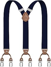 Mens Suspenders Strong Metal 6 Clips Y-Back Adjustable Suspenders Pants Suspenders Elastic Braces Men Heavy Duty