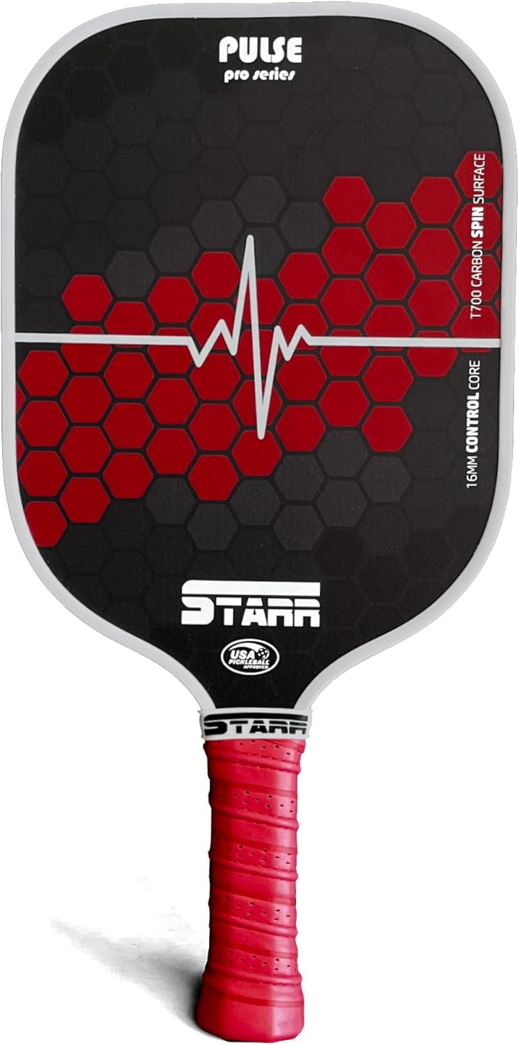 STARR Pulse Pro Pickleball Paddle | 16mm Honeycomb Core | T700 Carbon Fiber Control Surface