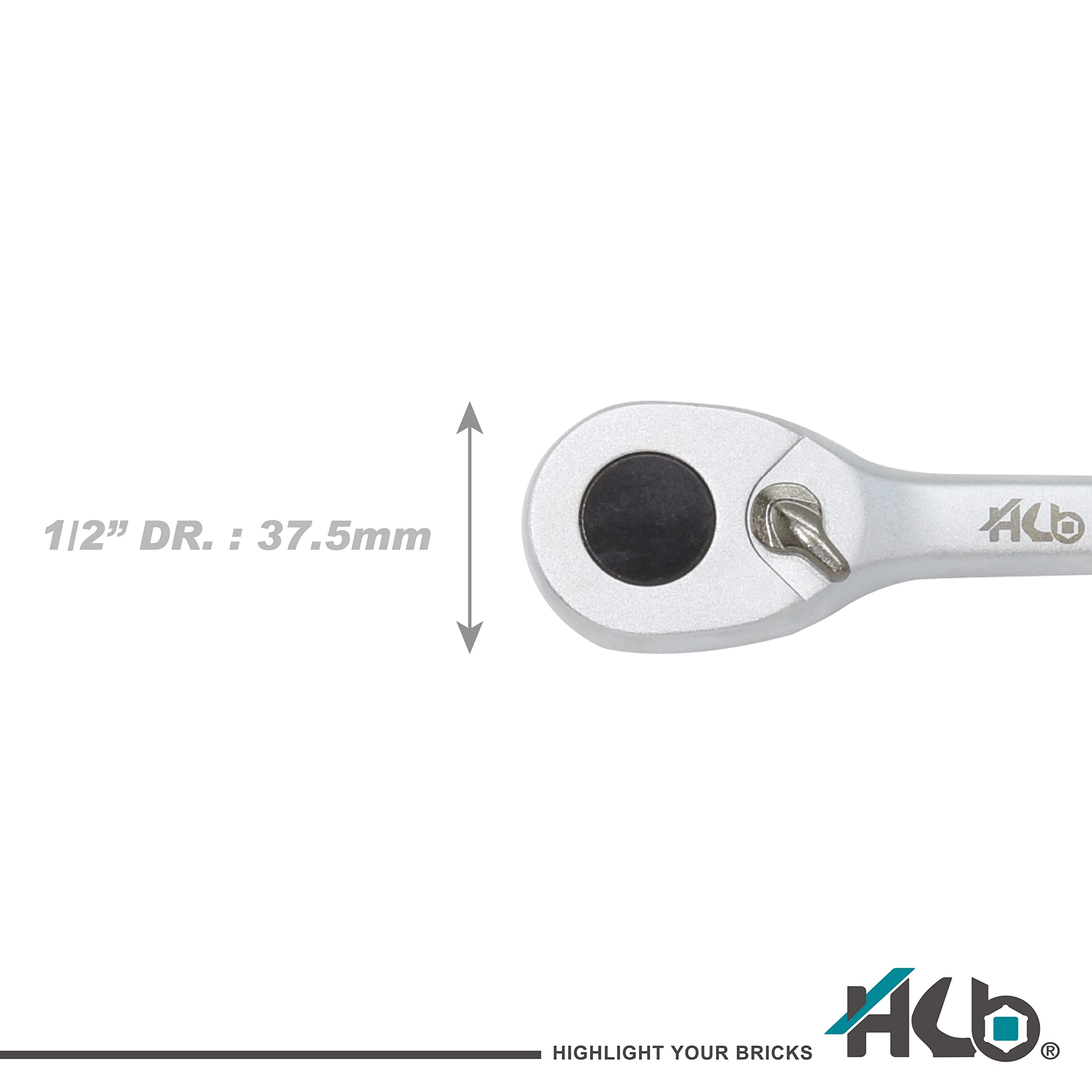 HB Set di Bussole 32 Pezzi AKM023-G con Cricchetto Reversibile 120 Denti 1/2" Testa Sigillata, Barra Estensione Esagonale, Inserti Torx PZ PH SL HEX, Acciaio CR-V, Alta Qualità Made in Taiwan