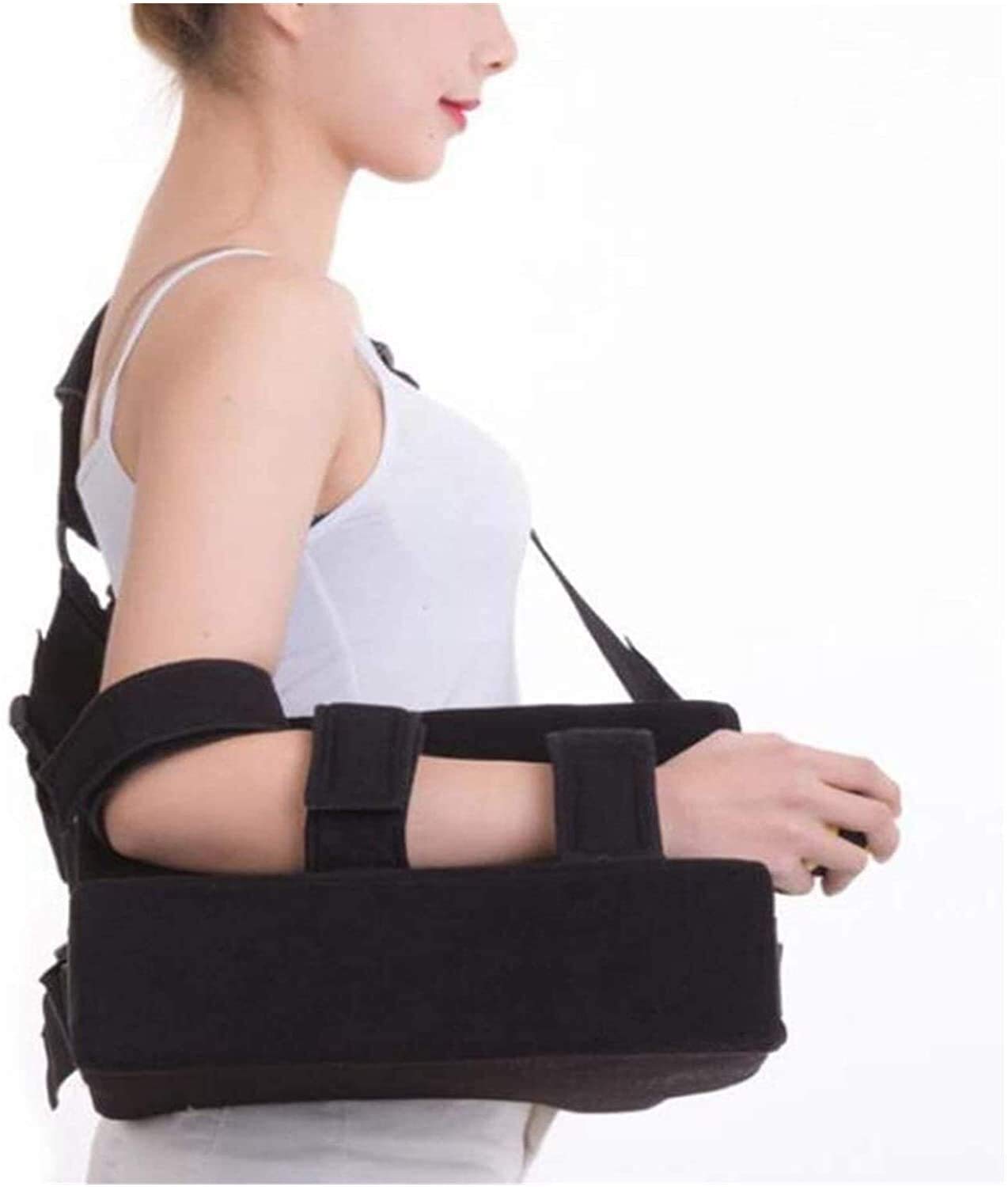 Inmovilizador de Hombro con Cabestrillo de Brazo Ajustable, Brazo Izquierdo o Derecho Hombros Muñequera Codera con Almohada de abducción y Pelota de Ejercicio Talla única