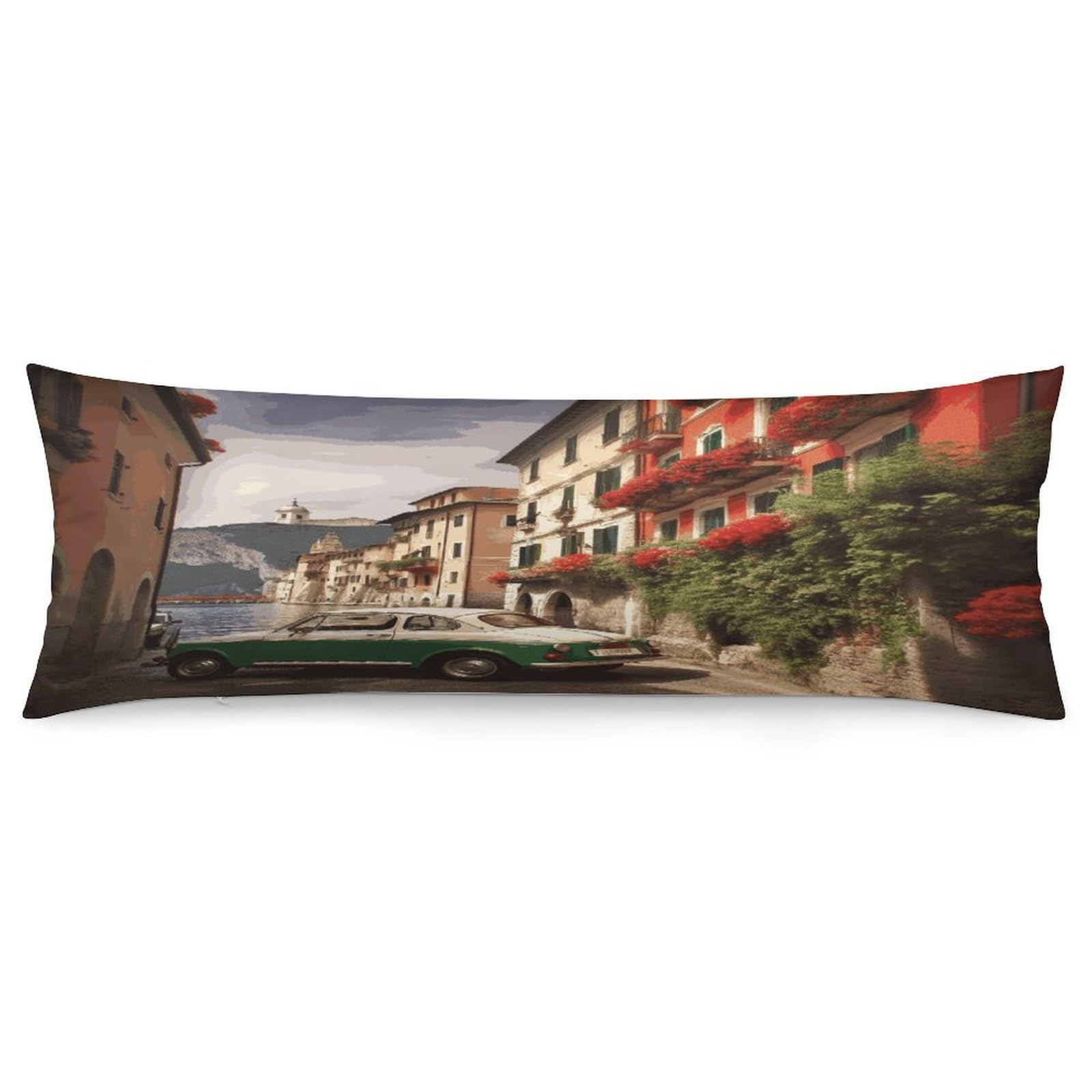 Beautiful Italy Pillow Case Soft Breathable Long Pillowcover Pillow Protector Suitable for Sofas Car Chairs and Any Room