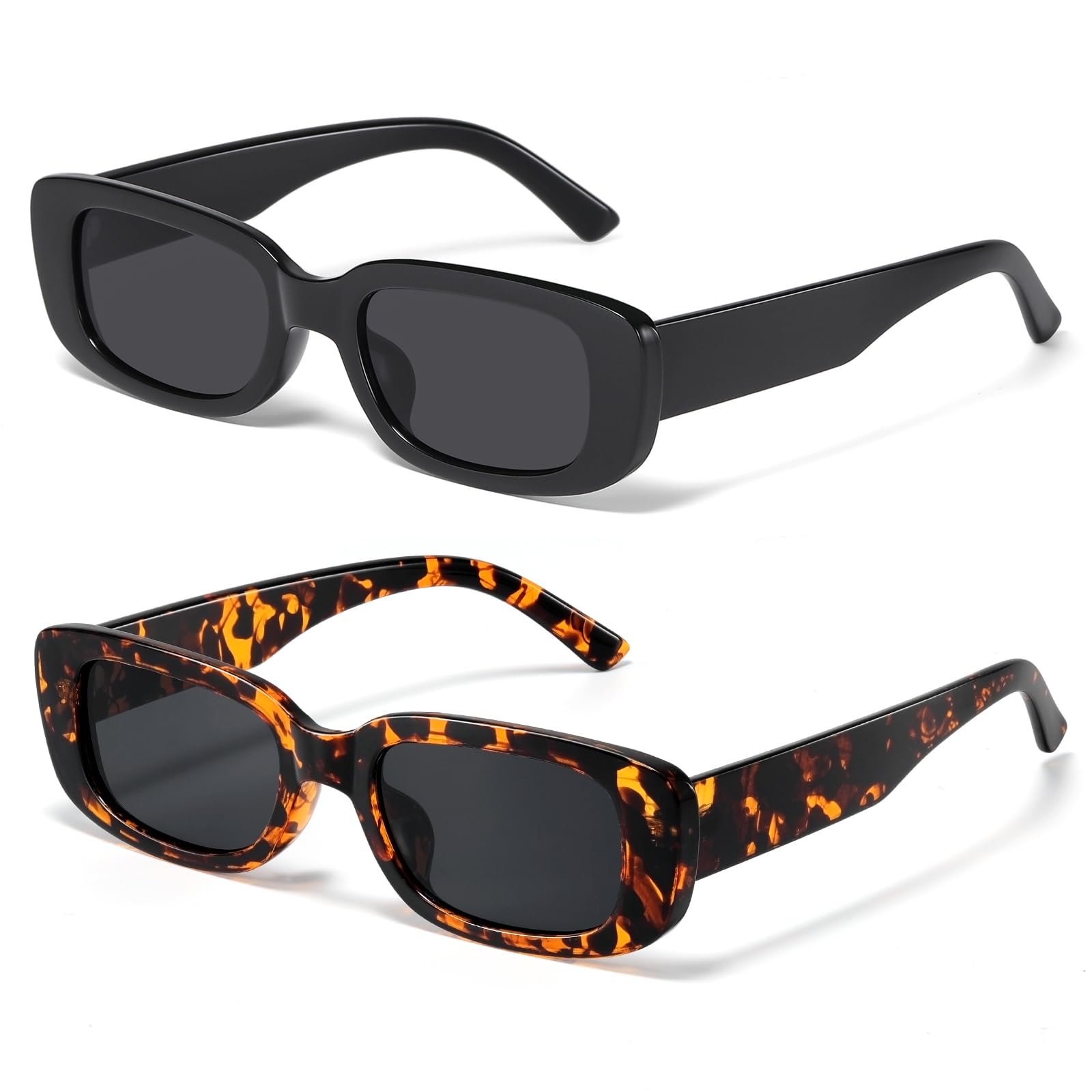 JASPIN Rectangle Sunglasses for Women Men Y2k Sun Glasses UV Protection
